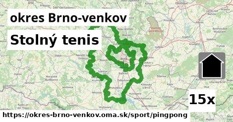 Stolný tenis, okres Brno-venkov