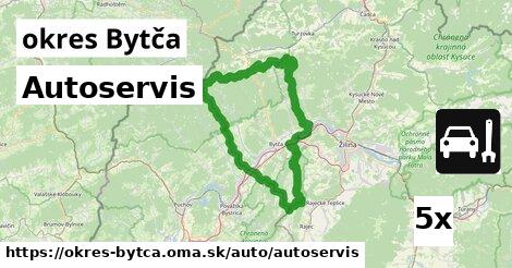 Autoservis, okres Bytča