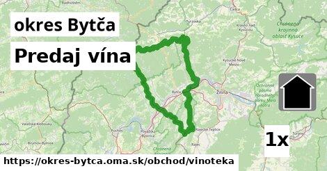 Predaj vína, okres Bytča