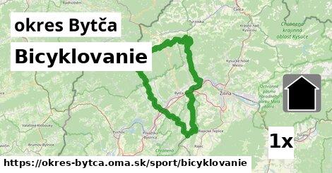 Bicyklovanie, okres Bytča