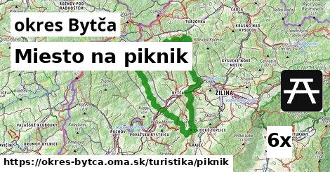 Miesto na piknik, okres Bytča