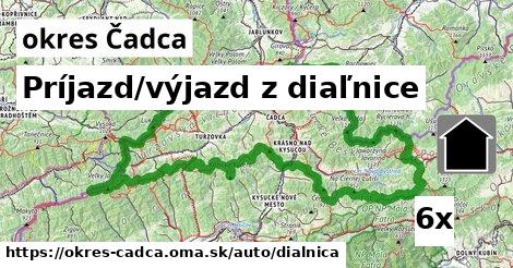 Príjazd/výjazd z diaľnice, okres Čadca