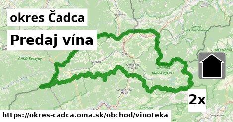 Predaj vína, okres Čadca