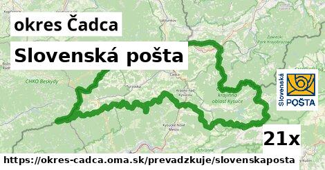 Slovenská pošta, okres Čadca