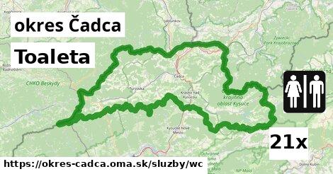 Toaleta, okres Čadca