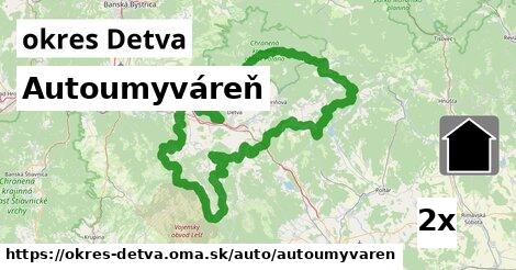 Autoumyváreň, okres Detva