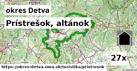 Prístrešok, altánok, okres Detva