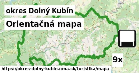 Orientačná mapa, okres Dolný Kubín