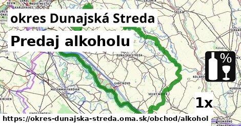 Predaj alkoholu, okres Dunajská Streda