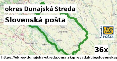 Slovenská pošta, okres Dunajská Streda