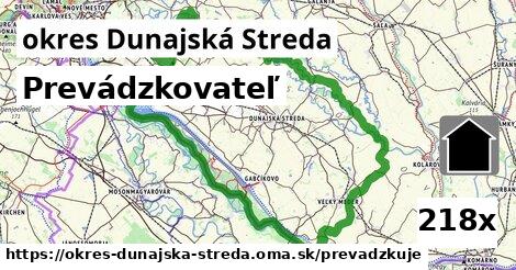 prevádzkovateľ v okres Dunajská Streda