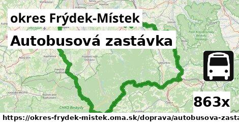 Autobusová zastávka, okres Frýdek-Místek