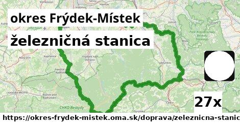 železničná stanica, okres Frýdek-Místek