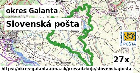 Slovenská pošta, okres Galanta