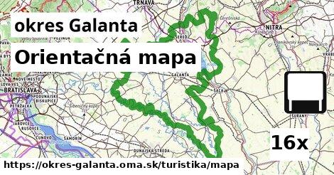 Orientačná mapa, okres Galanta