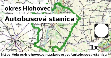 Autobusová stanica, okres Hlohovec