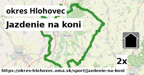 Jazdenie na koni, okres Hlohovec