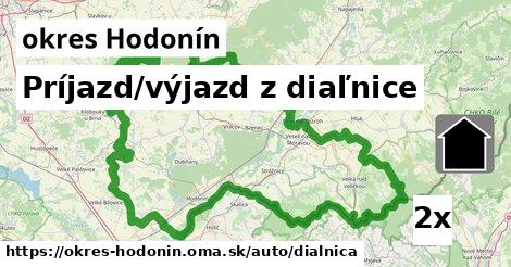 Príjazd/výjazd z diaľnice, okres Hodonín