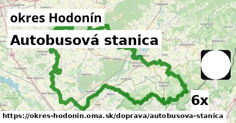 autobusová stanica v okres Hodonín