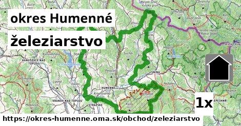 železiarstvo, okres Humenné