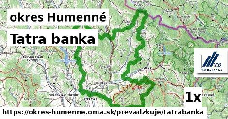 Tatra banka, okres Humenné