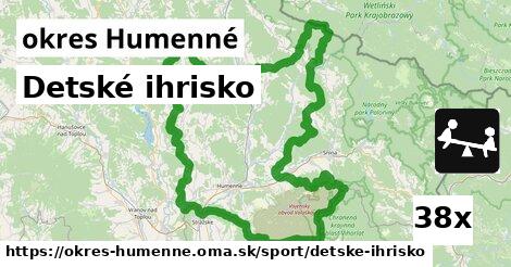 Detské ihrisko, okres Humenné