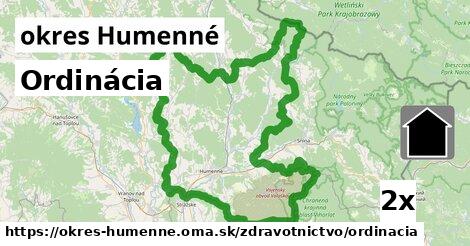 Ordinácia, okres Humenné