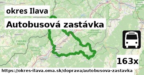 Autobusová zastávka, okres Ilava