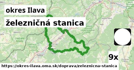 železničná stanica, okres Ilava