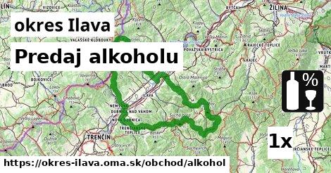 Predaj alkoholu, okres Ilava