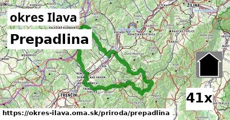 Prepadlina, okres Ilava