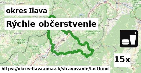 Rýchle občerstvenie, okres Ilava