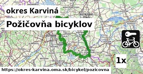 Požičovňa bicyklov, okres Karviná