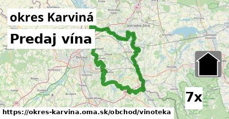 Predaj vína, okres Karviná