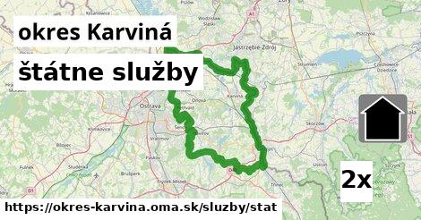 štátne služby, okres Karviná