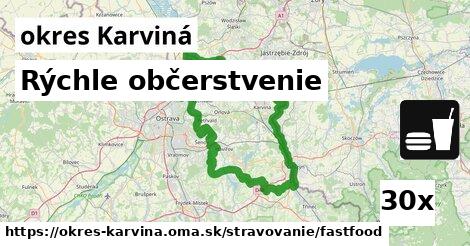 Rýchle občerstvenie, okres Karviná