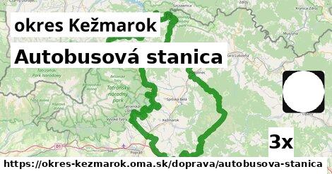 Autobusová stanica, okres Kežmarok