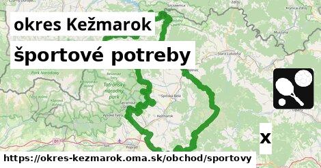 športové potreby, okres Kežmarok