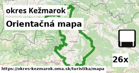 Orientačná mapa, okres Kežmarok