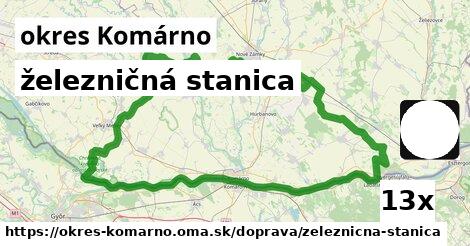 železničná stanica, okres Komárno