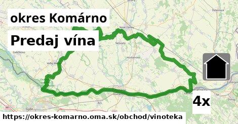 Predaj vína, okres Komárno