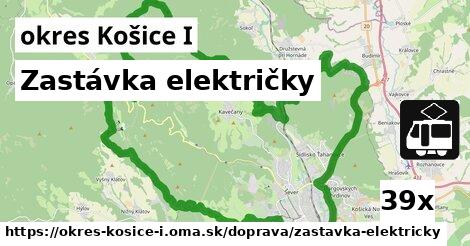 Zastávka električky, okres Košice I