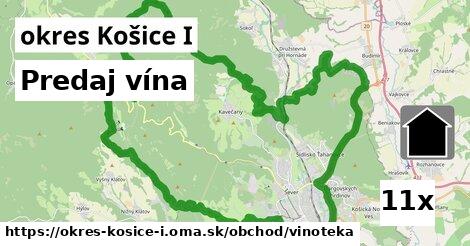 Predaj vína, okres Košice I