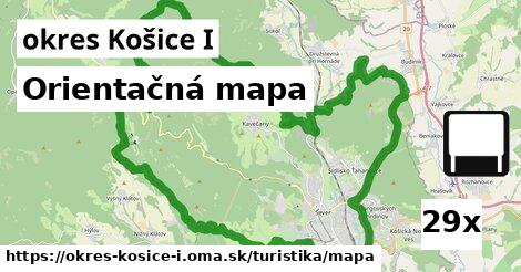 Orientačná mapa, okres Košice I