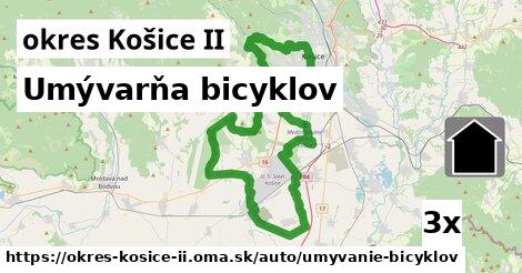 Umývarňa bicyklov, okres Košice II