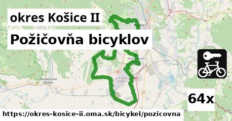 Požičovňa bicyklov, okres Košice II
