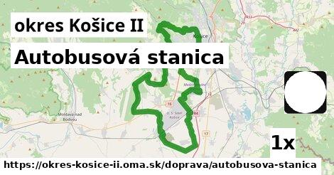 Autobusová stanica, okres Košice II