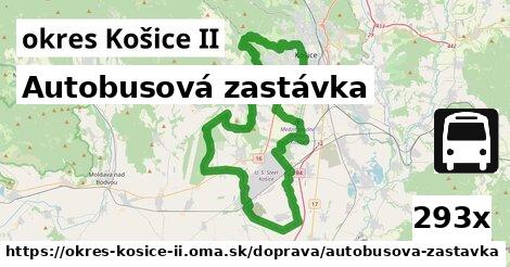 Autobusová zastávka, okres Košice II