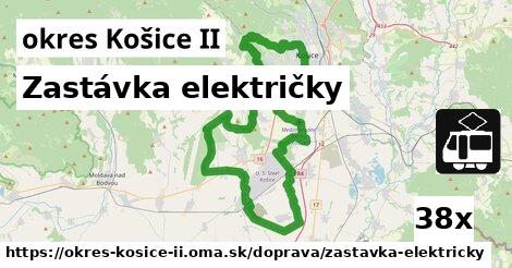 Zastávka električky, okres Košice II