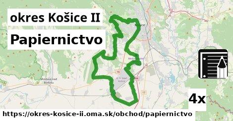 Papiernictvo, okres Košice II
